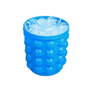 Silikon Eis kübel Eiswürfel bereiter Große Eiswürfel form Perfekt für Fußballspiele Party Picknicks im Freien (blau)