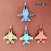 LASIVE TOYS Nouveau Jouet pour Enfants Lot de 4 Avions de Chasse Militaires en Alliage à Rétrofriction Modèle Miniature en Métal Moulé Sous Pression