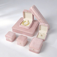 Boîtes cadeaux de luxe en velours pour bijoux avec boucle en perle, emballage de haute qualité pour ensemble de bijoux, boîte cadeau pour la Saint-Valentin