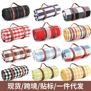 เสื่อปิกนิกหนังทรงสี่เหลี่ยมผืนผ้ากันความชื้นสำหรับตั้งแคมป์กลางแจ้งพร้อมสายรัดใช้ได้ทุกฤดูกาล - Product Image 2