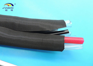Gaine tressée extensible en PET à fermeture automatique, ignifuge UL94 V0, pour la protection des faisceaux de câbles - Product Image 3