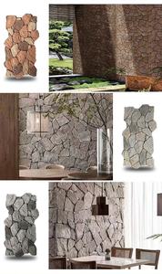 แผงหินชนวนหินวัฒนธรรมทำจากอิฐเทียม PU สำหรับตกแต่งผนังภายในกระเบื้อง3D ดูภายนอกแผงผนัง - Product Image 4