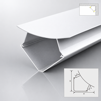 Profilé en aluminium LED encastré sans cadre pour coin supérieur de plafond avec diffuseur pour projets commerciaux de plafonds en cloisons sèches