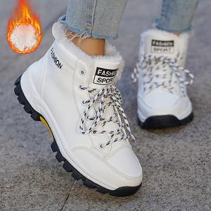 <span class=keywords><strong>Botines</strong></span> de Invierno para <span class=keywords><strong>Mujer</strong></span>, Parte Superior de Cuero Artificial, Suela de TPR Antideslizante, Forro de Felpa Acolchado y Cálido - Product Image 2