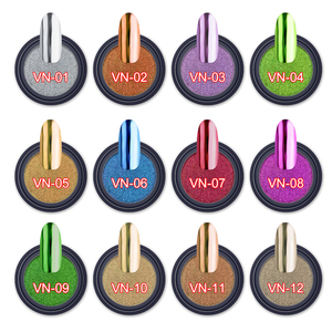 Poudres pigmentées pour nail art effet miroir chrome et acrylique, imperméables, longue tenue, naturelles, 12 couleurs - Product Image 5