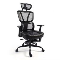 Chaises de bureau ergonomiques en maille noire robuste, dossier haut, pour bureau à domicile et salle de réunion