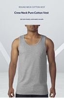 Débardeur sans manches en coton pour homme, col rond, vêtements de sport pour la musculation, sous-vêtements solides, sous-hauts respirants, grandes tailles