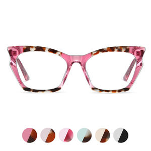 87332 Monturas de gafas cuadradas anti luz azul Tr90 con montura completa unisex con lentes de acetato para hombres y mujeres, estilo moderno - Product Image 2