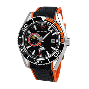 Montre de plongée à phases lunaires, montre mécanique automatique, acier inoxydable, lunette en céramique, verre saphir, logo personnalisé, vente en gros - Product Image 1