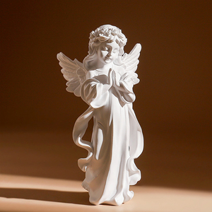 Figurines de Statue d'ange gardien nordique priant pour protéger la famille, ornement en résine pour le bureau de la maison, cadeau pour <span class=keywords><strong>maman</strong></span>, amis - Product Image 3