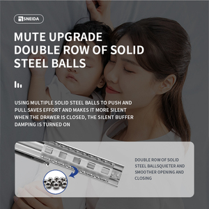 SNEIDA 53mm ancho 24 pulgadas longitud 600mm riel deslizante gris versátil cocina exterior dormitorio baño lavandería salón gimnasio apartamento - Product Image 6