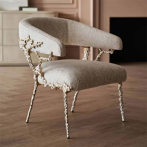 JINS-Fauteuil <span class=keywords><strong>de</strong></span> luxe en cuivre doré pour salon, chambre à coucher, hôtel, villa, décor à la mode pour salon et maison - Product Image 5