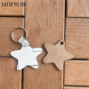 MDFSUB Llaveros de MDF para Sublimación, Personalizables, de una Sola Cara, 3mm de Grosor, con Anillas - Product Image 2