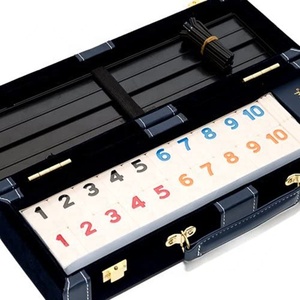 Jeu de rammy en cuir de grande taille Standard avec numéros de luxe - Product Image 3