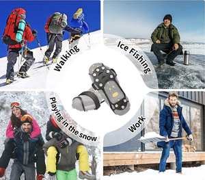 Prezzo di fabbrica antiscivolo pinze di ghiaccio per stivali scarpe da trekking all'aperto pinze da neve ramponi punte scarpe da neve - Product Image 2