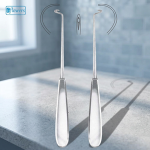 6 aiguilles chirurgicales manuelles Deschamps, instrument chirurgical ORL, classe I, certifié CE - Product Image 3