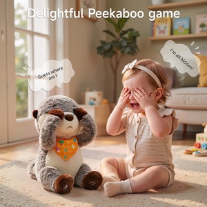 Tumama Lontre Interattiva Animata Peek-A-Boo per Bambini, Giocattolo di Peluche Elettrico che Canta e Registra - Product Image 3