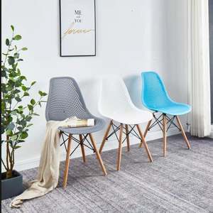 Sillas de Comedor Comerciales Apilables de Plástico PP Verde Tradicional Nórdico, Muebles de Restaurante de Plástico Colorido - Product Image 2