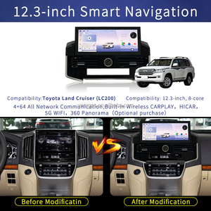 Estéreo para Auto de 12.3 Pulgadas con 4G+64G para Toyota LC200, con Pantalla Táctil CARPLAY HICAR, Radio, GPS, 5G y Vista Panorámica de 360° - Product Image 1