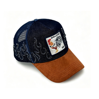 Casquette de baseball sportive 5 panneaux en coton de haute qualité, Gorras Originales Gallo Fino Black Gorra Beards Hats, Offre Spéciale