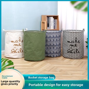 Cesto de Ropa Plegable de Tela Grande para el Hogar, Impermeable, para Almacenamiento de Juguetes, de Algodón y Lino - Product Image 5