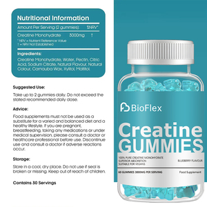 All'ingrosso OEM Private Label aromatizzato creatina monoidrato Gummies integrano la crescita muscolare Pre allenamento creatina 3000mg Gummies - Product Image 4