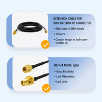 Câble coaxial RG174 SMA mâle vers femelle, câble d'extension de modem sans fil pour antenne WIFI 3G 4G