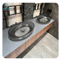 Planche en surface solide acrylique en pierre artificielle de style moderne, découpe personnalisée, épaisseur sur mesure pour îlot de cuisine et comptoir