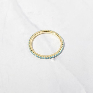 <span class=keywords><strong>Di</strong></span> alta qualità placcato in <span class=keywords><strong>oro</strong></span> turchese pavimentano gioielli semplici delicati turchese anello per eternità gioielli impilabili anelli <span class=keywords><strong>di</strong></span> <span class=keywords><strong>fidanzamento</strong></span> messicano - Product Image 5