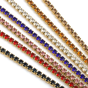 Stainless Steel Rhinestone Chain 2mm Claw Setting Body Chain For DIY Clothing Decorative Jewelry Unisex Party Fashion Accessory - Product Image 4