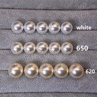 Perles d'imitation demi-percées de haute qualité, perles rondes en verre pour la fabrication de bijoux, perles en vrac - Vente de stock