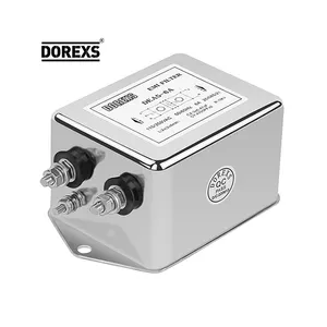 DOREXS EMC filtre fabrikası üretmek çok kademeli DC/AC tek fazlı EMI EMC gürültü filtresi 220V 3A 10A ile UL