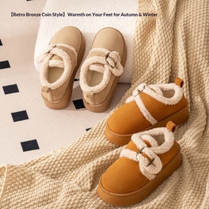 <span class=keywords><strong>Bottes</strong></span> de neige pour femme, nouvelle collection hiver 2025, décontractées, avec fourrure intégrée, rehaussantes, style <span class=keywords><strong>Birkenstock</strong></span>, en polaire et peluche, pour plateformes transfrontalières - Product Image 3