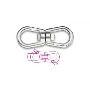 BETA - 081160008 ROBUR-Ojo oblongo y ojales giratorios, galvanizado (paquete múltiple)-ELEMENTOS EAN 8014230207773 PARA FIJACIONES - Product Image 2