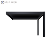 Pergola moderne en aluminium motorisée, imperméable, bioclimatique, écologique, murale ou autoportante, avec toit à lamelles pour balcon ou terrasse