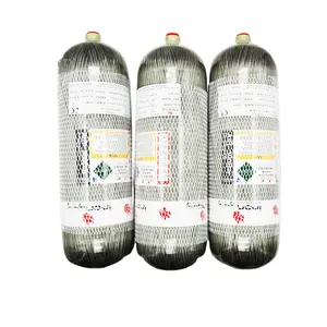 Made in China 2L/2.17L/ 2.4L/2.5L/2.7L/3L/4.7L/6.8L/9L/12L scba and life support cylinder carbon fiber air gas cylinders