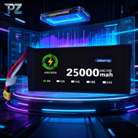 Batterie LiPo AROSEN 25000mAh 10C 23.4V/46.8V/54.6V 6S/12S/14S certifiée ROHS CE rechargeable pour FPV/RC/aérien