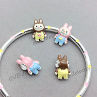 Nouveau Style Labubu bijoux Bracelet breloque S925 en argent Sterling goutte d'huile dessin animé Labubu pendentif à breloque fabrication de bijoux cadeaux
