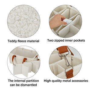 Multifunctional Teddy Baby Diaper Caddy Organizer Soft Mommy Nappy Tote <strong>Bag</strong> Eco-friendly Felt Fabric Customizable - Product Image 5