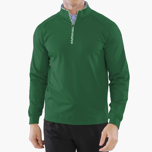 Suéter de Golf Personalizado para Hombre, de Poliéster, 250g, Tejido Francés, Secado Rápido, Color Sólido, Manga Larga, Cierre de Cremallera de 1/4 - Product Image 2