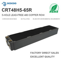 Radiateur de refroidissement à eau en cuivre pur CRT48H5-65R 480 mm, épaisseur 65 mm, échangeur de chaleur haute performance pour serveur et station de travail IA