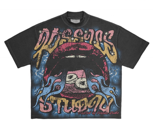 T-shirt unisexe imprimé LOGO personnalisé T-shirt sérigraphie graphique lourd T-shirts pour hommes 100% coton T-shirts d'impression DTG - Product Image 1