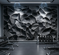 Papier peint mural effet 3D, roche abstraite fissurée, pour zone de réception, bureau et salle d'exposition