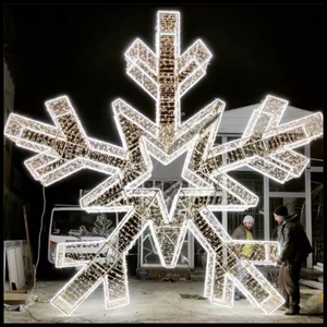 New year waterproof IP65 Large LED <b>snowflake</b> motif <b>light</b> for Christmas outdoor decoration - Product Image 4