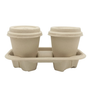 Hộp Đựng Cốc Đôi Tiện Dụng Dùng Một Lần, Cốc 8Oz Hộp Đựng 2 Cốc Bã Mía, Hộp Đựng Cốc Mía - Product Image 3