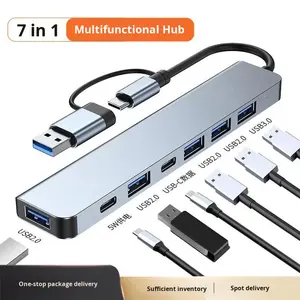 Base de Conexión en Oferta, Aleación de Aluminio, Tipo-C para Computadora, USB3.0, Hub Divisor 7 en 1, Compatible con Carga PD, en Existencia - Product Image 6