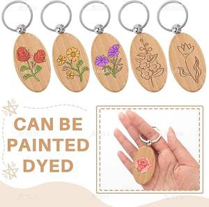 Offre Spéciale : Porte-clés <span class=keywords><strong>en</strong></span> Bois DIY, Étiquettes Vides Polies avec Anneaux, Logo Gravé au Laser, Prêts pour la Vente <span class=keywords><strong>en</strong></span> Gros et Cadeaux Promotionnels - Product Image 3