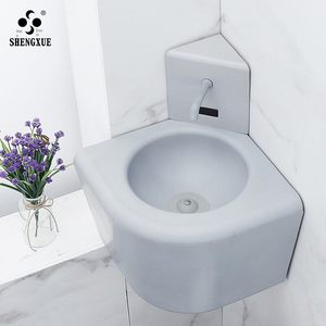 Lavabo Angolare a Parete in Acciaio Inox 304 da 30mm con Sensore Automatico Senza Contatto e Protezione Antiurto in Silicone per Sale Interviste - Product Image 2