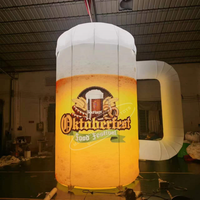 Tasse de bouteille de bière gonflable géante personnalisée ballon de plongée pour l'événement de l'Oktoberfest et les décorations d'arc