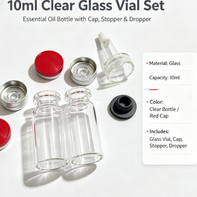 Factory Supply 10ml Amber Clear Glass Vials Glass Bottle Medical Packing for Sale Accept